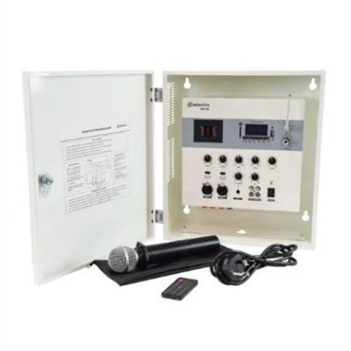 SA180 Secure Wall Mixer-Amplifier with Media Player &amp;amp; UHF Mic