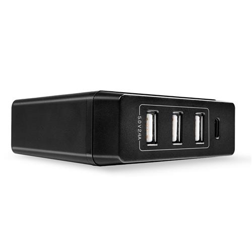 Lindy 4 Port USB Type C &amp; A Smart Charger with Power Delivery, 72W