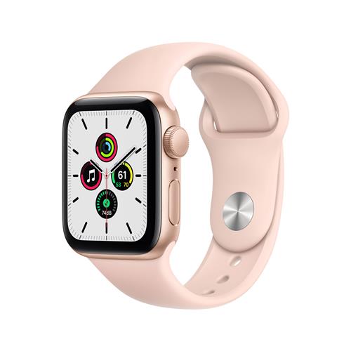 Apple Watch SE, 40mm, GPS [2020] - Gold Aluminium Case with Pink Sand Sport Band
