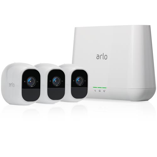 Arlo Pro 2 Smart Security System with Three Full HD Cameras, White