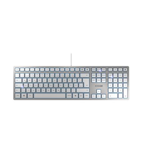 CHERRY KC 6000 Slim keyboard Universal USB US English Silver White