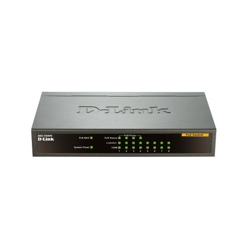 D-Link 8-port 10/100 Desktop Switch with 4 PoE Ports