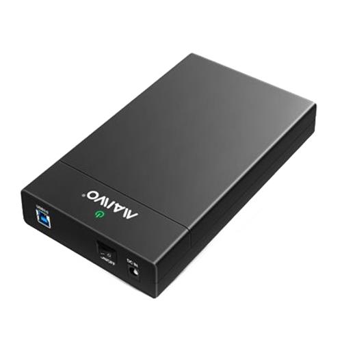 MAIWO USB3.0 to SATA 2.5/3.5 Inch SSD/HDD External Hard Drive Enclosure Transfer Speed Up to 5Gbps Tool Free Slide Deisign Black