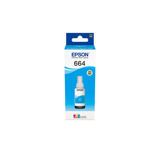 Epson 664 Ecotank Cyan ink bottle (70ml) Cyan Epson EcoTank L555 EcoTank L355 EcoTank ET-4550 EcoTank ET-4500 EcoTank ET-3600 EcoTank ET-2650 EcoTank... Grey 70 ml Indonesia