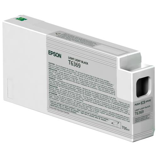 Epson Singlepack Light Light Black T636900 UltraChrome HDR 700 ml. Colour ink type: Pigment-based ink Black ink volume: 700 ml Printing colours: Light light black Quantity per pack: 1 pc(s)