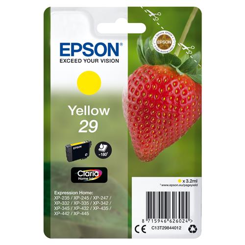 Epson Strawberry Singlepack Yellow 29 Claria Home Ink
