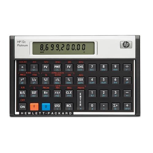 HP 12c calculator Desktop Financial Aluminium Black