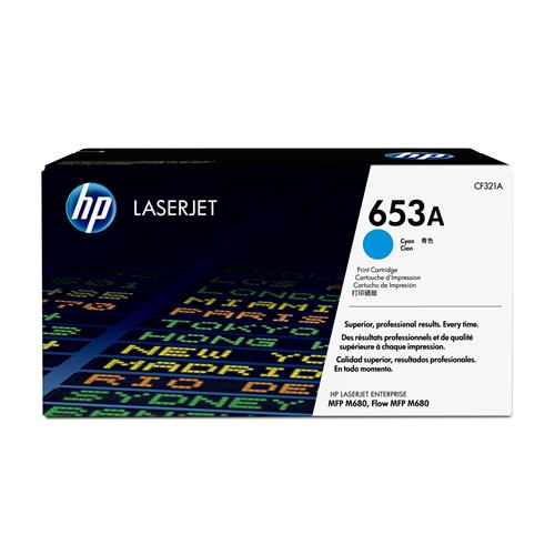 HP 653A Cyan Original LaserJet Toner Cartridge. Colour toner page yield: 16500 pages Printing colours: Cyan Quantity per pack: 1 pc(s)