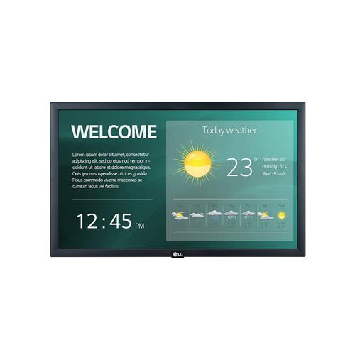 LG 22SM3G-B Digital signage display 54.6 cm (21.5') IPS Wi-Fi 250 cd/m Full HD Black Built-in processor 16/7