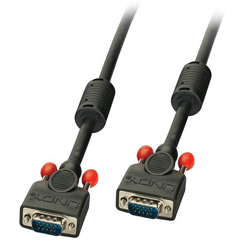 Photos - Cable (video, audio, USB) Lindy 3m Premium VGA Monitor Cable Black 36374 