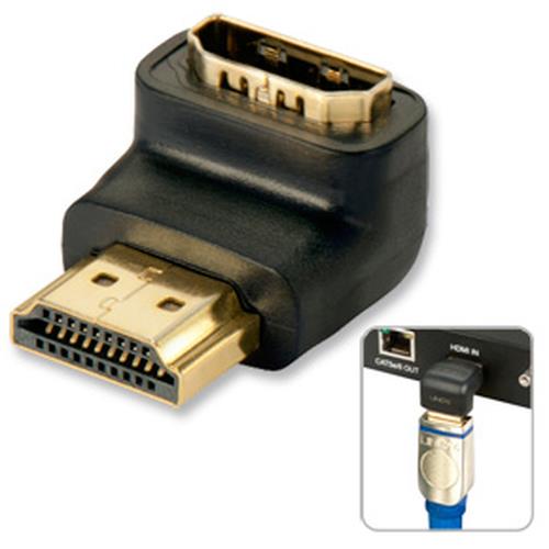 Photos - Cable (video, audio, USB) Lindy HDMI Female to HDMI Male 90 Degree Right Angle Adapter - Down 41085 