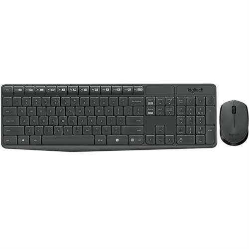 Logitech 920-007915 keyboard Mouse included Universal RF Wireless Greek Grey