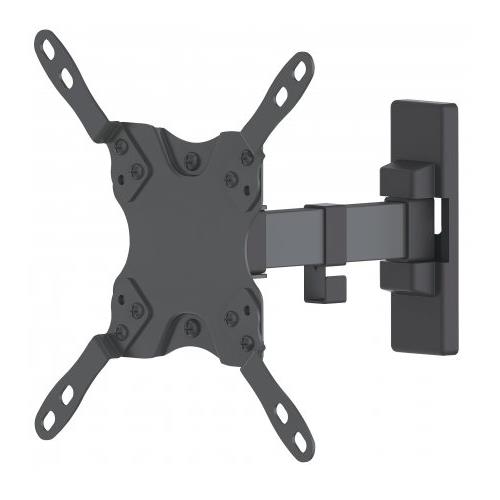 Manhattan TV & Monitor Mount Wall Tilt and Swivel 1 screen Screen Sizes: 13-42" Black VESA 75x75 to 200x200mm Max 20kg Swivel with 2 pivots Lifetime Warranty