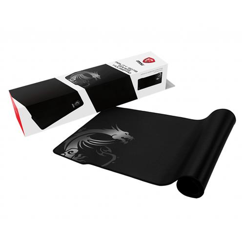 MSI AGILITY GD70 Pro Gaming Mousepad '900mm x 400mm Pro Gamer Silk Surface Iconic Dragon Design Anti-slip and shock-absorbing rubber base Reinforced stitched edges'