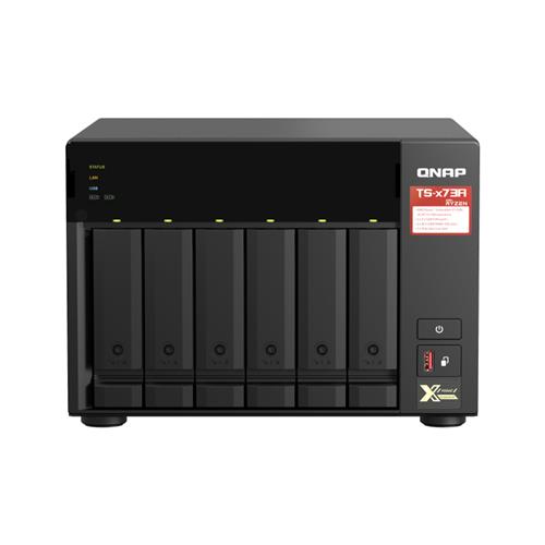 QNAP TS-673A NAS Tower Ryzen Embedded V1500B 8 GB DDR4 0 TB QNAP Turbo System Black