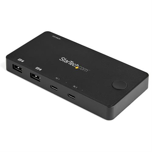 StarTech.com 2 Port USB C KVM Switch - 4K 60Hz HDMI - Compact Dual Port UHD USB Type C Desktop Mini KVM Switch with USB C Cables - Bus Powered - MacBook iPad Pro ThinkPad IdeaPad EliteBook