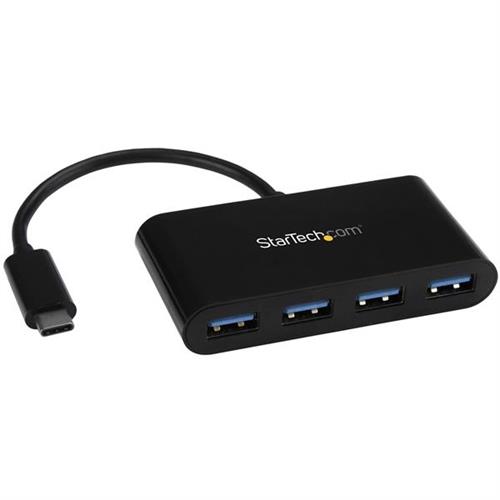 StarTech.com 4-Port USB-C Hub - USB-C to 4x USB-A - USB 3.0 Hub - Bus Powered~4-Port USB-C Hub - USB-C to 4x USB-A - USB 3.0 Hub - 5Gbps - Bus Powered