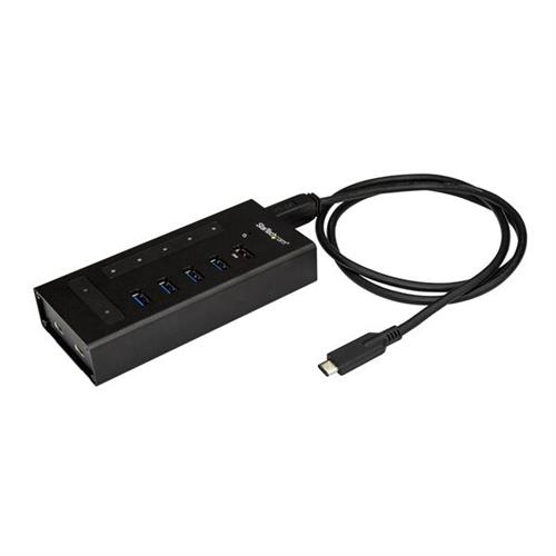 StarTech.com 7 Port USB C Hub - USB Type-C to 2x USB-C/5x USB-A - Commercial Metal USB 3.0 Hub - SuperSpeed USB 3.2 Gen 1 (5Gbps) - Self Powered - BC 1.2 Fast Charge - Mountable/Rugged