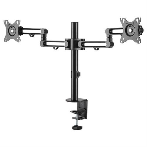 StarTech.com Desk Mount Dual Monitor Arm - Desk Clamp VESA Compatible Monitor Mount for up to 32 inch Displays - Ergonomic Articulating Monitor Arm - Height Adjustable/Tilt/Swivel/Rotating