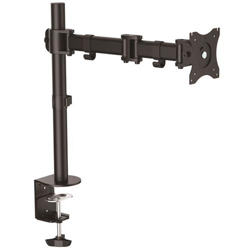 StarTech.com Desk Mount Monitor Arm for up to 34" (8 kg) VESA Compatible Displays - Articulating Pole Mount Single Monitor Arm - Ergonomic Height Adjustable Monitor Mount - Desk Clamp/Grommet Clamp 8 kg 33 cm (13") 68.6 cm (27") 100 x 100 mm Bl