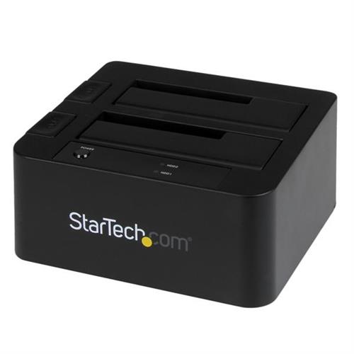 StarTech.com Dual-Bay USB 3.0 / eSATA to SATA Hard Drive Docking Station USB Hard Drive Dock External 2.5/3.5" SATA I/II/III SSD/HDD Docking Station Hot-Swap Hard Drive Bays Top-Loading