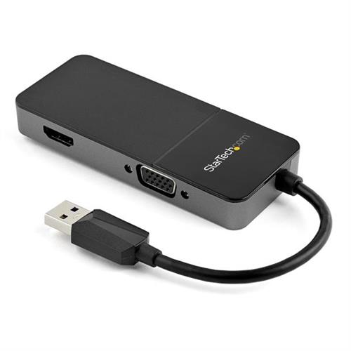 Photos - Cable (video, audio, USB) Startech.com USB 3.0 to HDMI and VGA Adapter - 4K/1080p USB Type-A Dual Mo 