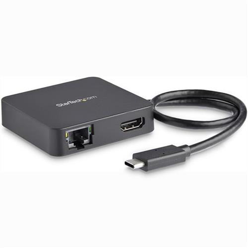 StarTech.com USB C Multiport Adapter - Portable USB-C Mini Dock 4K HDMI Video - Gigabit Ethernet USB 3.0 Hub (1x USB-A 1x USB-C) - USB Type-C Multiport Adapter - Thunderbolt 3 Compatible