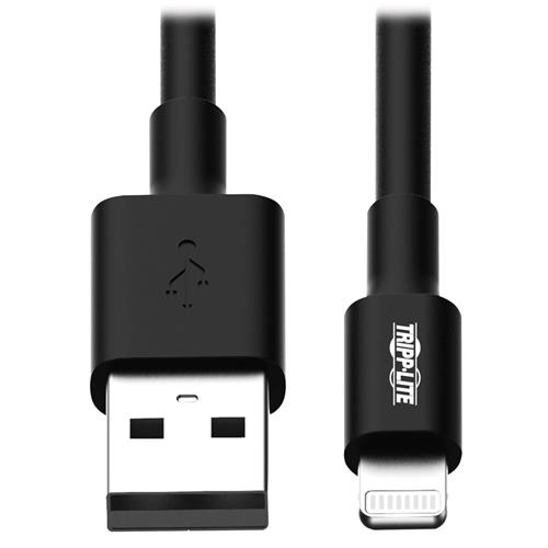 Photos - Cable (video, audio, USB) TrippLite Tripp Lite M100-10N-BK USB-A to Lightning Sync/Charge Cable MFi Certified 