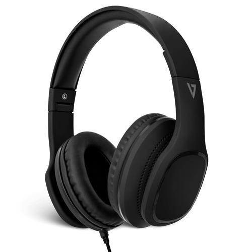 V7 Over-Ear Headphones with Microphone - Black. Product type: Headphones. Connectivity technology: Wired. Recommended usage: Calls/Music. Headphone frequency: 20 - 20000 Hz. Cable length: 1.8 m. Weight: 170 g. Product colour: Black