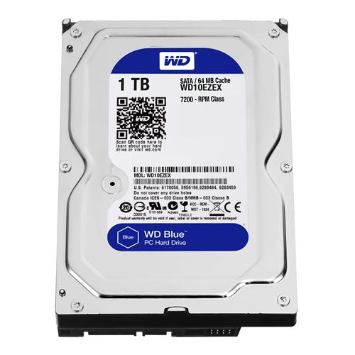 Western Digital Blue internal hard drive 1 TB 7200 RPM 64 MB 3.5" Serial ATA III