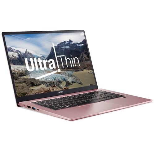 Acer Swift 1 SF114-33 14 inch Laptop - (Intel Pentium N6000 4GB RAM 256GB SSD Full HD Display Windows 10 in S Mode Pink)