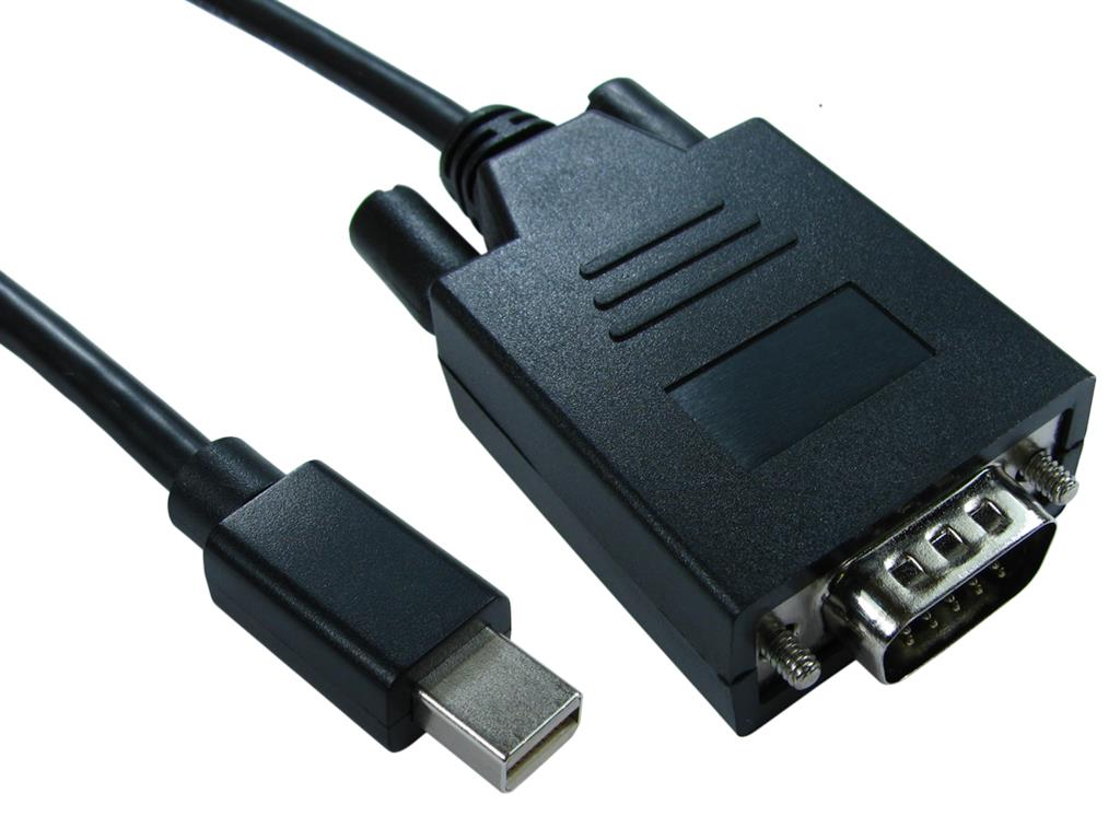 Cables Direct Mini Dp/Vga 2M Mini Displayport Vga (D-Sub) Black