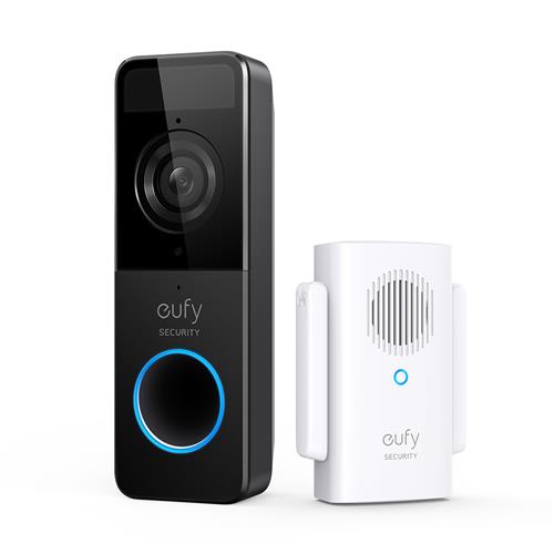 Eufy Security Wi-Fi Video Doorbell Kit White 1080p-Grade Resolution 120-day Battery No Monthly Fees Human Detection 2-Way Audio Free Wireless Chime 16GB Micro-SD Card Included