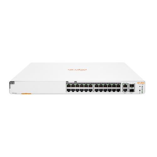 HPE Aruba Networking Networking Instant On Switch 20p Gigabit CL4 4p Gigabit CL6 PoE 2p 10GBT 2p SFP+ 370W 1960