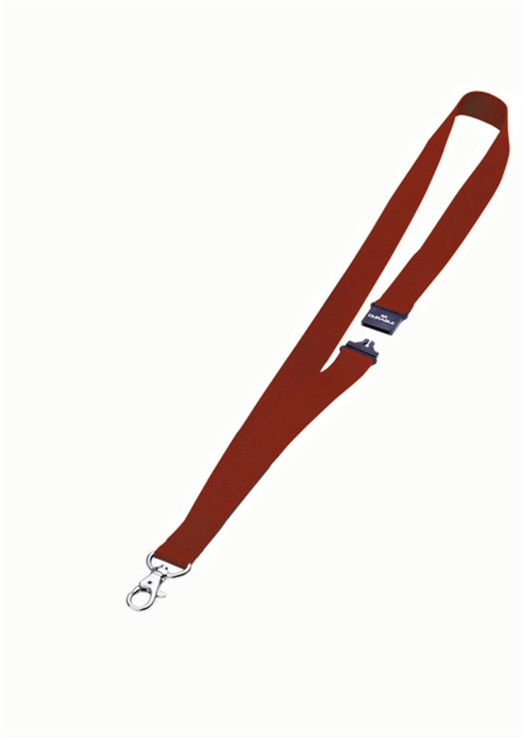 Durable Textile Badge Necklace/Lanyard 20 With Safety Release Red