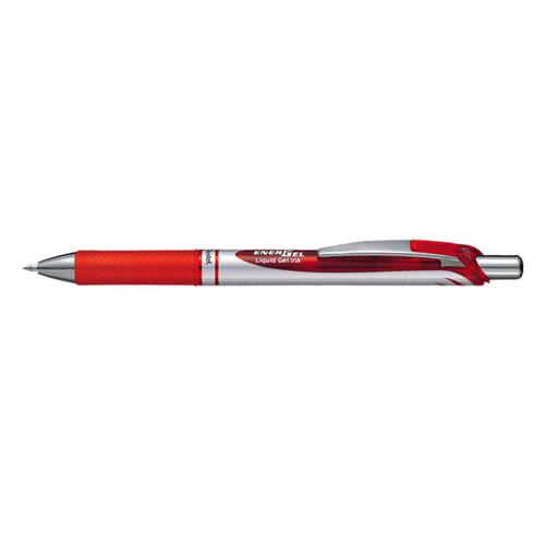 Pentel Energel XM Klick Clip-on retractable pen Red 12 pc(s)