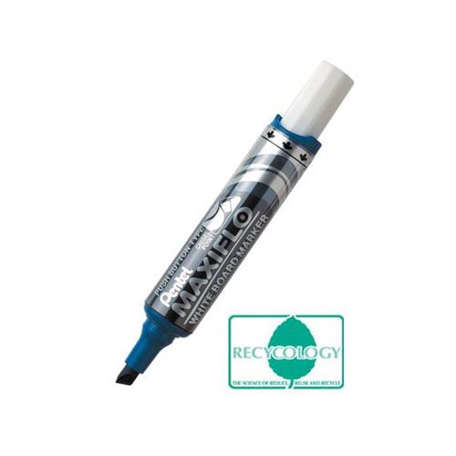 Pentel Maxiflo Whiteboard Marker Chisel Tip 1.5-6.2Mm Line Blue (Pack 12) - Mwl6-Co