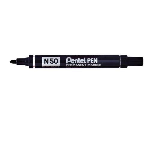 Pentel N 50 permanent marker Bullet tip Black 12 pc(s)