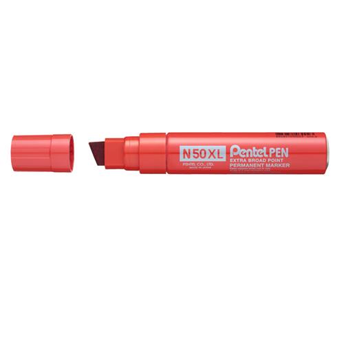 Pentel N50XL permanent marker Chisel tip Red 6 pc(s)