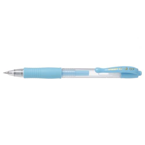 Pilot G-207 Retractable Gel Rollerball Pen 0.7Mm Tip 0.39Mm Line Pastel Blue (Pack 12) - 47101203