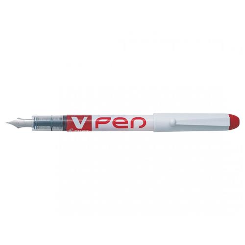 Pilot V-Pen Erasable Disposable Fountain Pen Red (Pack 12) - 631101202