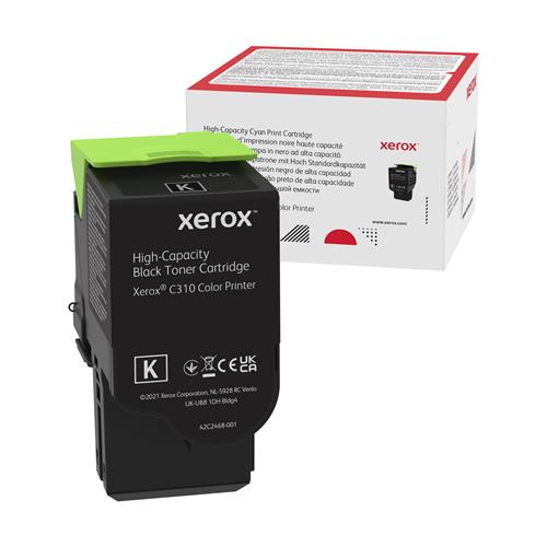 Xerox Genuine C310 Color Printer/C315 Color Multifunction Printer Black High capacity Toner Cartridge (8000 Pages) - 006R04364. Black toner page yield: 8000 pages Printing colours: Black Quantity per pack: 1 pc(s)