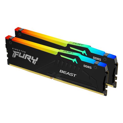 Kingston Technology FURY Beast 32GB 5200MT/s DDR5 CL40 DIMM (Kit of 2) RGB. Component for: PC Internal memory: 32 GB Memory layout (modules x size): 2 x 16 GB Internal memory type: DDR5 Memory form factor: 288-pin DIMM CAS latency: 40