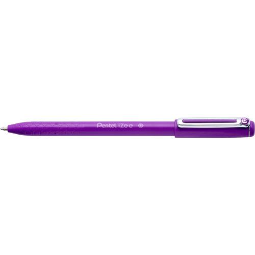 Pentel IZEE Ballpoint Pen Cap-Style 1.0mm Tip 0.5mm Line Violet (Pack 12) BX460-V