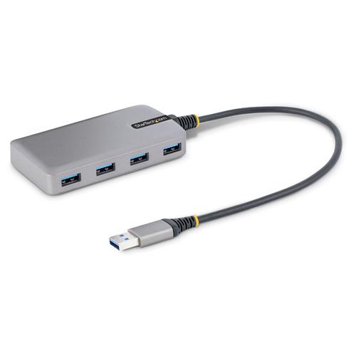 StarTech.com 4-Port USB Hub - USB 3.0 5Gbps Bus Powered USB-A to 4x USB-A Hub w/ Optional Auxiliary Power Input - Portable Desktop/Laptop USB Hub 1ft/30cm Cable USB Expansion Hub