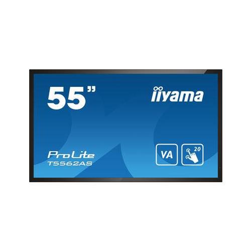 iiyama T5562AS-B1 Signage Display Interactive flat panel 138.7 cm (54.6") VA 500 cd/m 4K Ultra HD Black Touchscreen Built-in processor Android 8.0 24/7