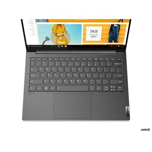 Lenovo Yoga Slim 7 Laptop 33.8 cm (13.3&quot;) Quad HD AMD Ryzen 7 5800U 8 GB LPDDR4x-SDRAM 512 GB SSD Wi-Fi 6 (802.11ax) Windows 10 Home Grey