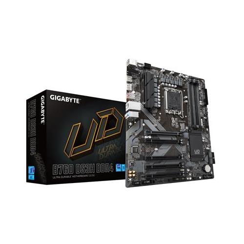 GIGABYTE B760 DS3H DDR4 Motherboard - Supports Intel Core 14th CPUs 18+2+1 Phases Digital VRM up to 5333MHz DDR4 (OC) 2xPCIe 4.0 M.2 GbE LAN USB 3.2 Gen 2 Intel LGA 1700 Intel Celeron Intel Core i3 Intel Core i5 Intel Core i7 Inte