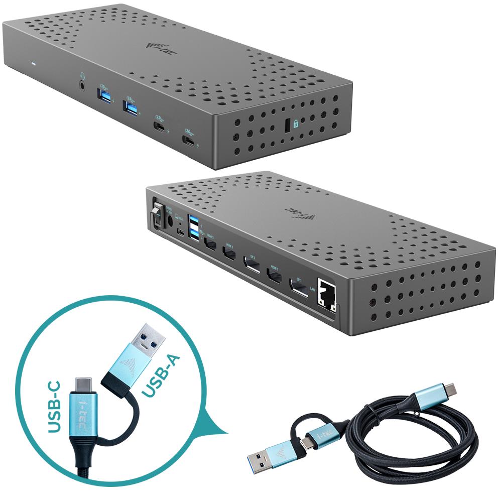 I-Tec Usb 3.0 / USB-C / Thunderbolt 3X 4K Docking Station Gen 2 + Power Delivery 100W