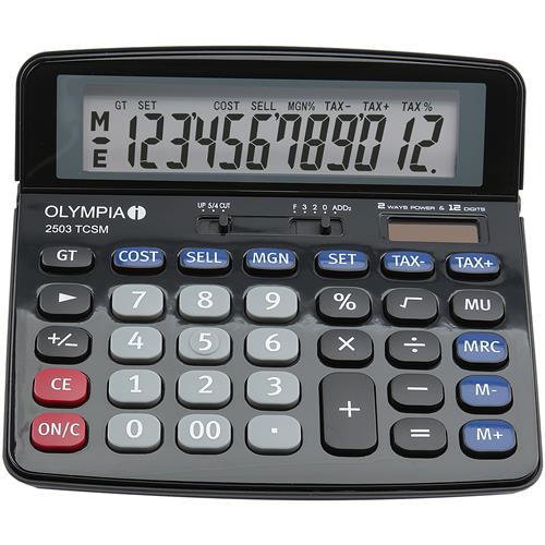 Photos - Other for Computer Olympia 2503 calculator Desktop Financial Black Blue Grey 40183 